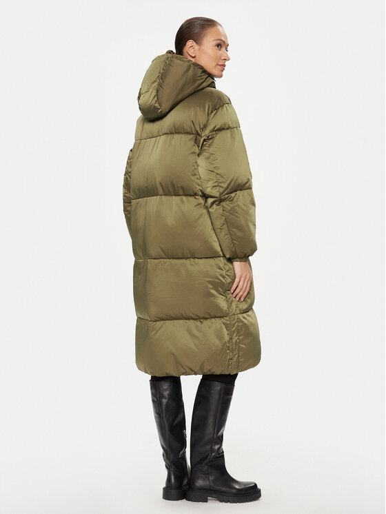 Tommy Jeans Tommy Jeans Зимно яке Satin DW0DW16587 Зелен Relaxed Fit