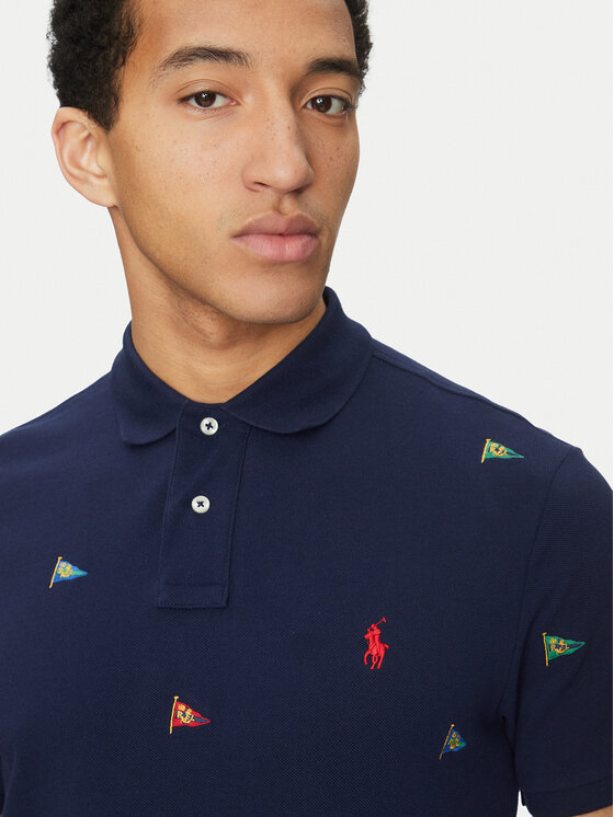 Polo Ralph Lauren Polo Ralph Lauren Polokošeľa 710964722001 Tmavomodrá Custom Fit