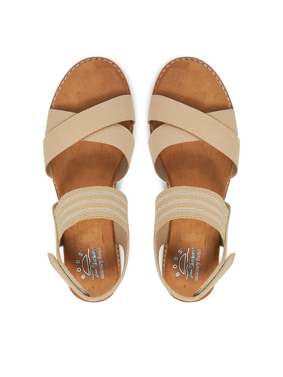 Skechers Skechers Sandały BOBS Desert Kiss-Shore Enough 114130/NAT Beżowy
