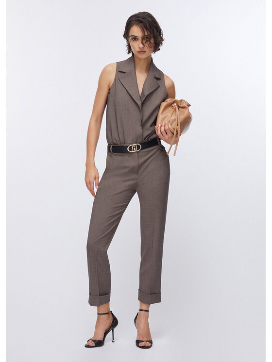Liu Jo Liu Jo Spodnie materiałowe CA6367T577AP9578 Brązowy Regular Fit