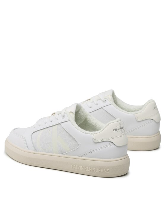 Calvin Klein Jeans Calvin Klein Jeans Sneakersy Casual Cupsole Lth-Pu Mono YM0YM00573 Biały