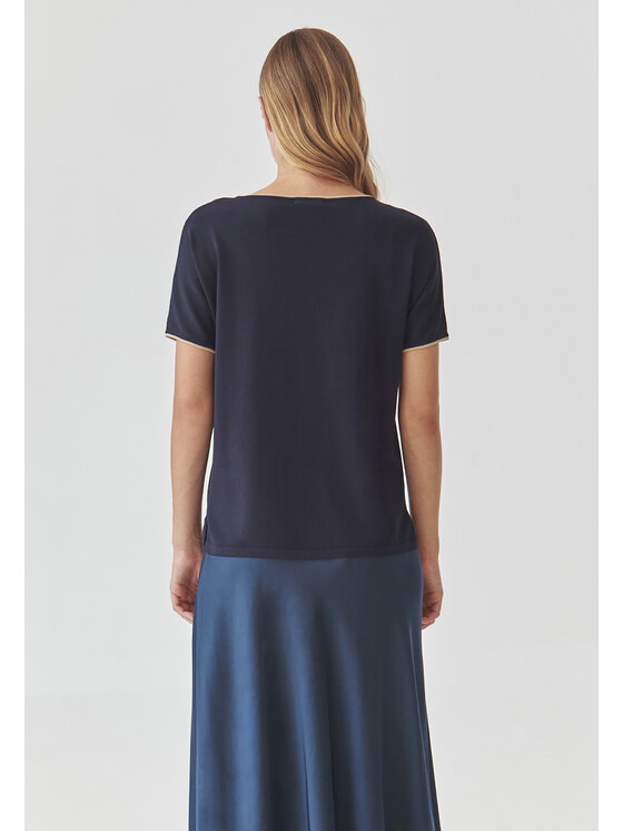 TATUUM TATUUM Bluzka ESTETINA Granatowy Loose Fit