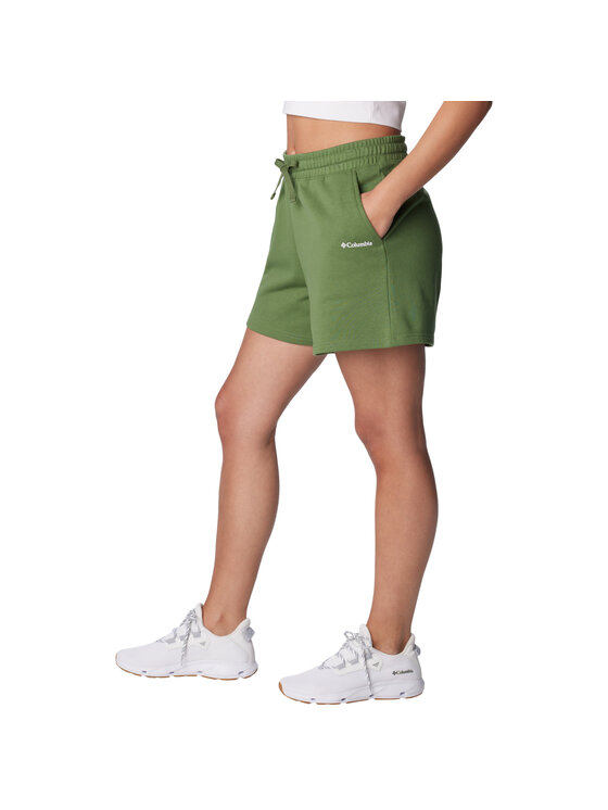 Columbia Columbia Szorty sportowe Columbia Trek French Terry Wmns Shorts Zielony Regular Fit