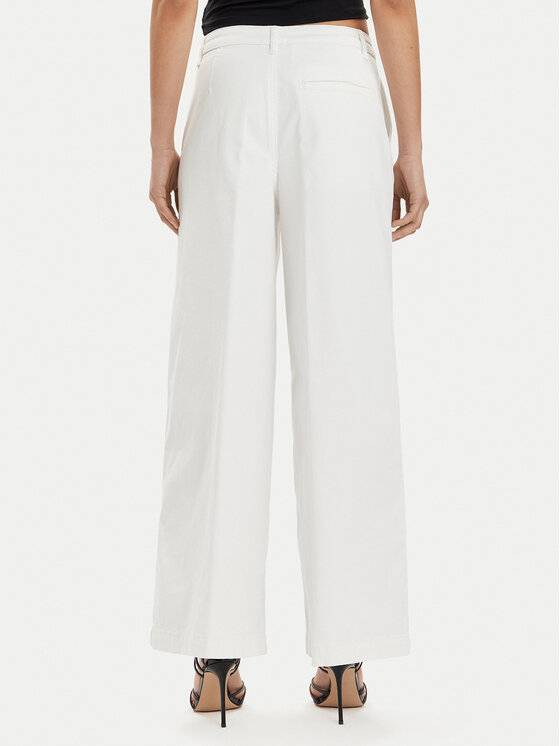 Patrizia Pepe Patrizia Pepe Παντελόνι υφασμάτινο 2P1577/D076-W146 Λευκό Relaxed Fit
