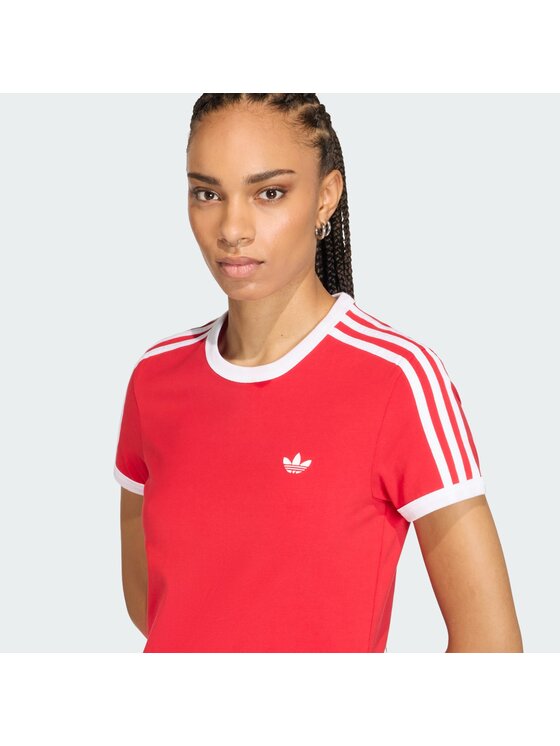 adidas adidas Sukienka codzienna 3 STRIPES DRESS (SLIM) Czerwony Slim Fit