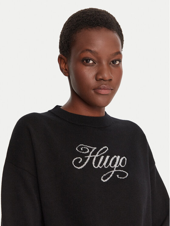 HUGO HUGO Megztinis Slogix_B 50548145 Juoda Relaxed Fit
