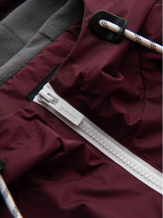 Ombre Ombre Wiatrówka OM-JANP-0242 Bordowy Regular Fit