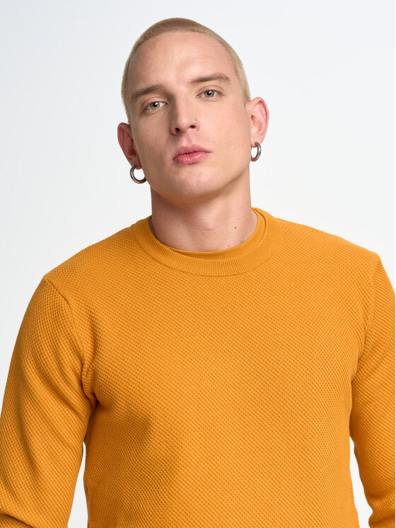 BIG STAR BIG STAR Sweter REYLI_703_160 Pomarańczowy Basic Fit