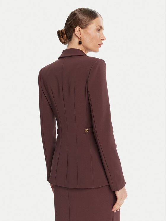 Elisabetta Franchi Elisabetta Franchi Marynarka GI-175-56E2 Bordowy Regular Fit