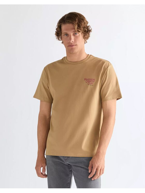 Wrangler Wrangler T-Shirt GRAPHIC TEE Beżowy Relaxed Fit