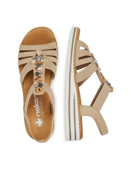 Rieker Rieker Sandalen V0649-62 Beige