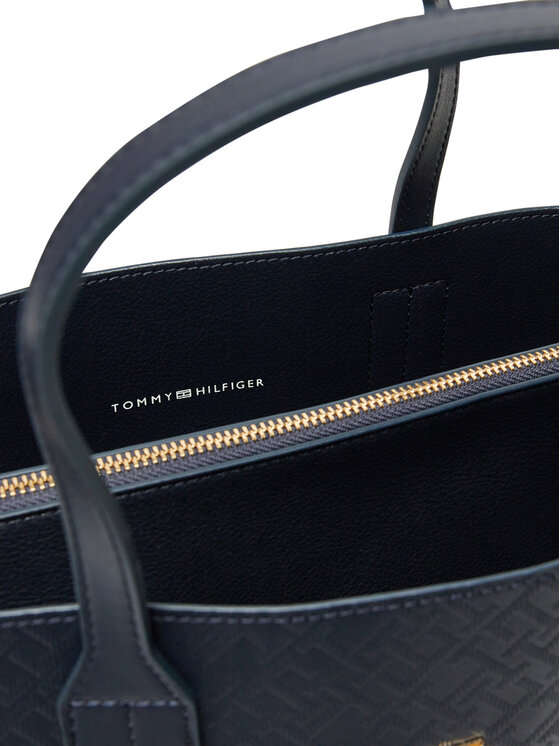 Tommy Hilfiger Tommy Hilfiger Táska Th Distinct Satchel Mono AW0AW17174 Sötétkék