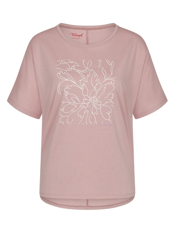 Triumph Triumph Koszulka piżamowa Mix & Match 10218281 Różowy Relaxed Fit