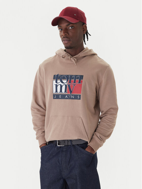 Tommy Jeans Tommy Jeans Mikina DM0DM22092 Hnedá Relaxed Fit