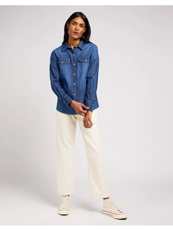 Lee Lee Koszula REGULAR WESTERN SHIRT Niebieski Regular Fit