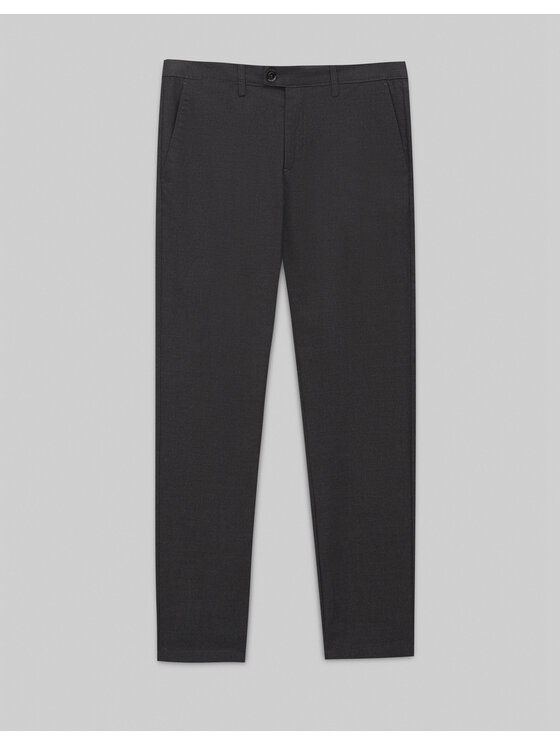 Borgio Borgio Spodnie materiałowe altissimo_sz Szary Slim Fit
