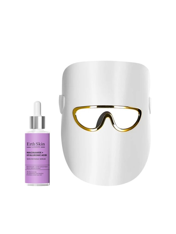 Erthskin London Erthskin London Gua Sha Kwas Hialuronowy + Kolagen Zestaw Maska LED