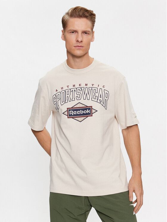 Reebok Reebok T-Shirt Sporting Goods IM1507 Béžová Regular Fit
