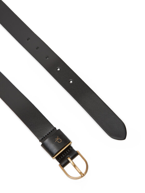 Calvin Klein Calvin Klein Pasek Damski Ck Metal Loop Round Buckle 25Mm LV04F7039G Czarny