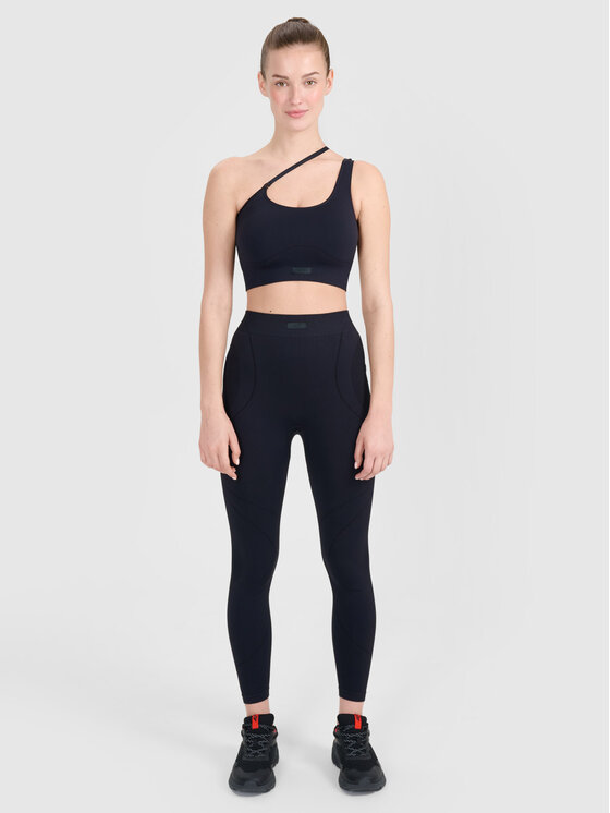 4F 4F Biustonosz sportowy TRAINING SEAMLESS Czarny