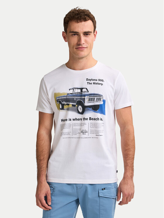 Petrol Industries Petrol Industries T-Shirt M-1050-TSR604 Biały Regular Fit