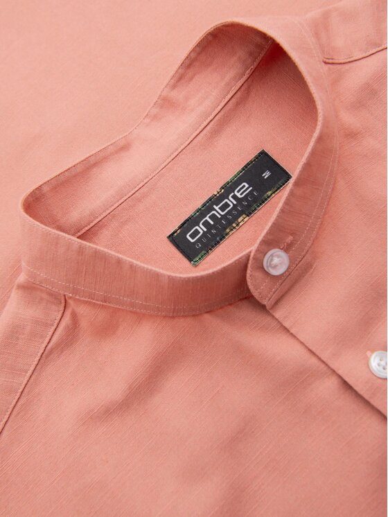 Ombre Ombre Koszula OM-SHCS-0161 Różowy Regular Fit