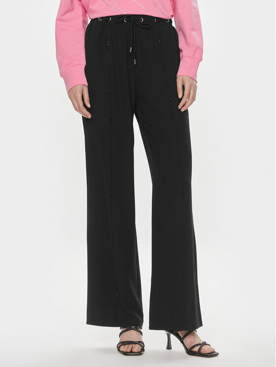 Liu Jo Sport Liu Jo Sport Pantaloni din material TA4261 TS423 Negru Regular Fit