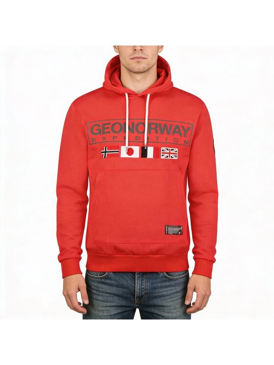 Geographical Norway Geographical Norway Bluza WY8613H/GN-Red Czerwony Regular Fit