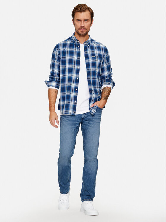 Wrangler Wrangler Teksad Greensboro 112341415 Sinine Regular Fit