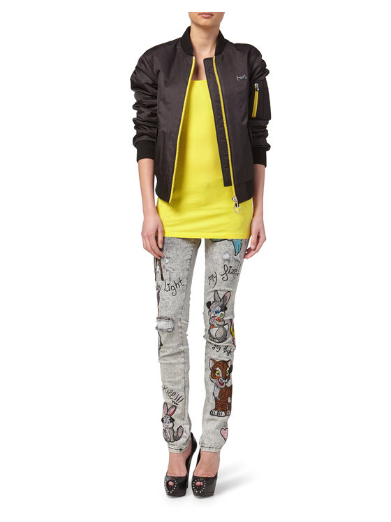 PHILIPP PLEIN PHILIPP PLEIN Tank top 22083 Żółty Skin Tight Fit