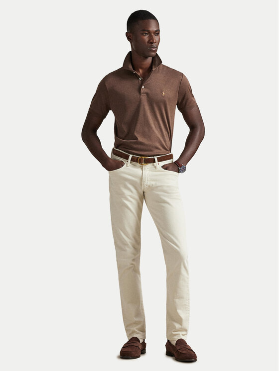 Polo Ralph Lauren Polo Ralph Lauren Polo marškinėliai 710704319094 Ruda Custom Slim Fit
