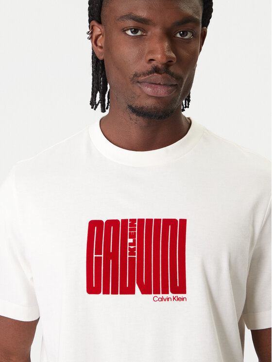 Calvin Klein Calvin Klein T-shirt Maze Graphic LV04RE832G Bianco Regular Fit