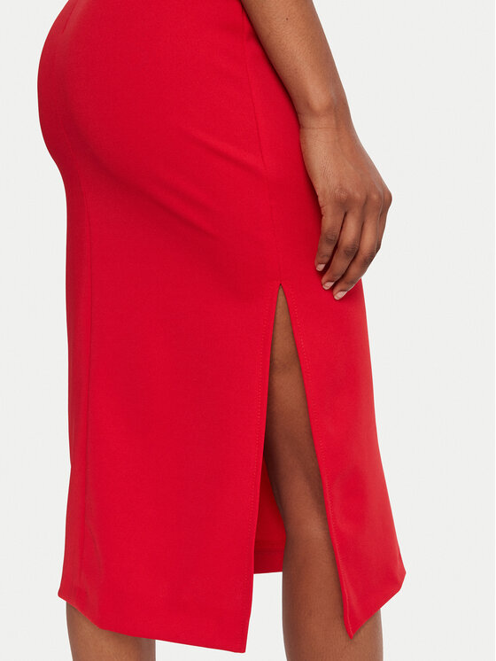Rinascimento Rinascimento Cocktail obleka CFC0125334003 Rdeča Slim Fit