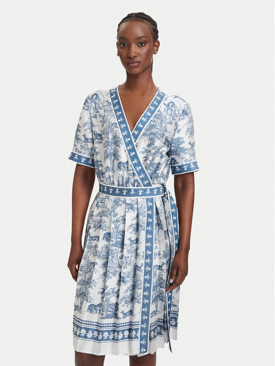 Fracomina Fracomina Kleid für den Alltag FS26SD1010W435K5 Hellblau Regular Fit