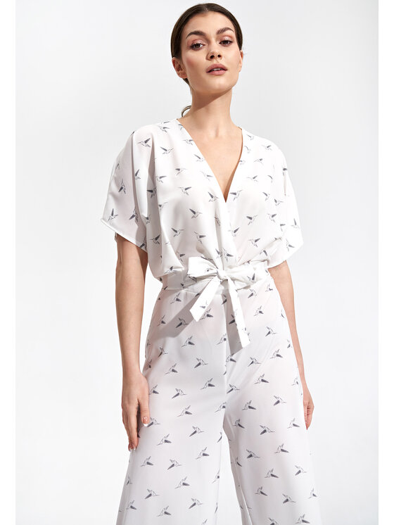 FIGL FIGL Kombinezon M863 Biały Regular Fit