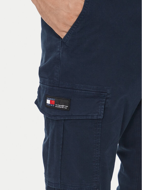 Tommy Jeans Tommy Jeans Pantaloni di tessuto Austin DM0DM19489 Blu scuro Regular Fit