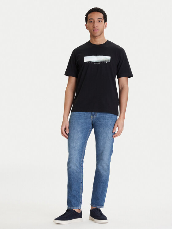 Jack & Jones Jack & Jones Póló Fusion 12289870 Fekete Relaxed Fit