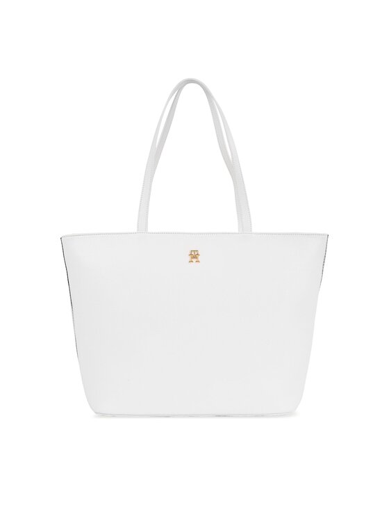 Tommy Hilfiger Tommy Hilfiger Borsetta Th Essential Sc Tote Corp AW0AW16089 Bianco