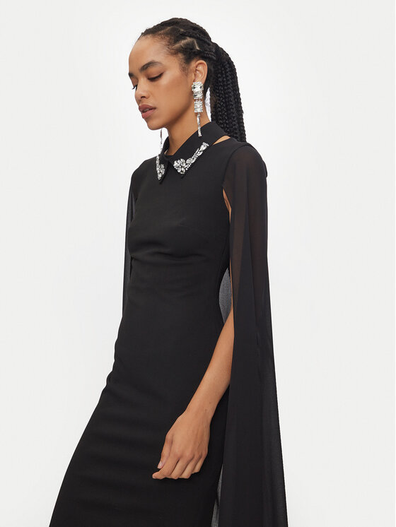 Rinascimento Rinascimento Abito da cocktail CFC0120001003 Nero Regular Fit