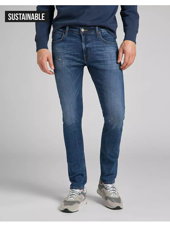 Lee Lee Jeansy LUKE Niebieski Slim Fit