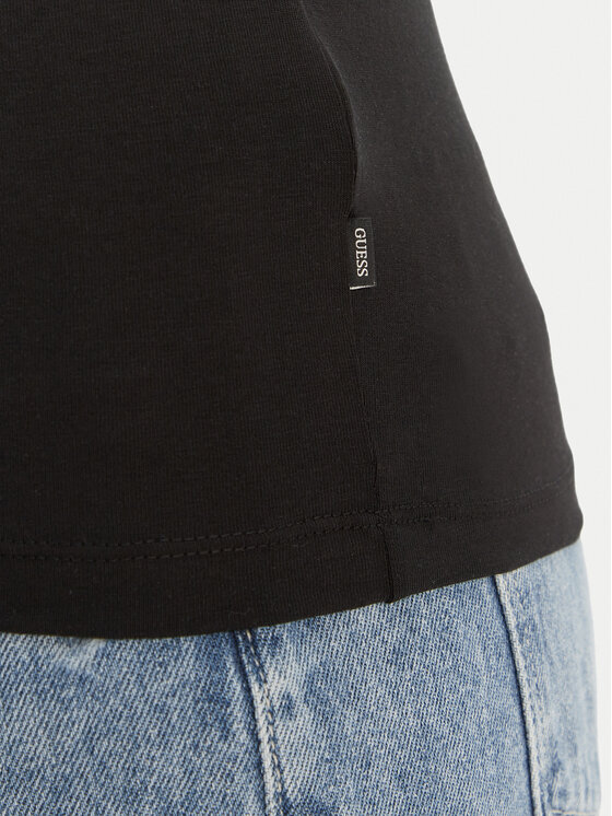 Guess Jeans Guess Jeans T-Shirt W6GIB0 J1314 Μαύρο Regular Fit