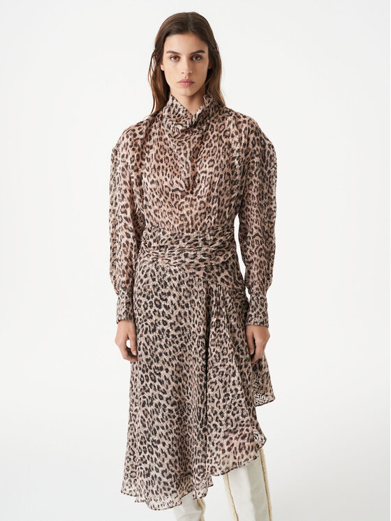 IRO IRO Vestito da giorno Mataori AR544 Marrone Regular Fit