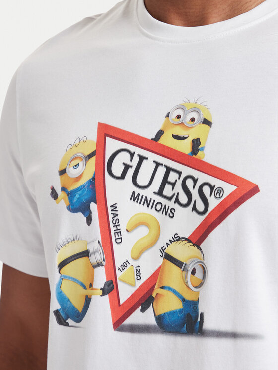 Guess Jeans Guess Jeans T-Shirt M6YI84 K6412 Biały Regular Fit