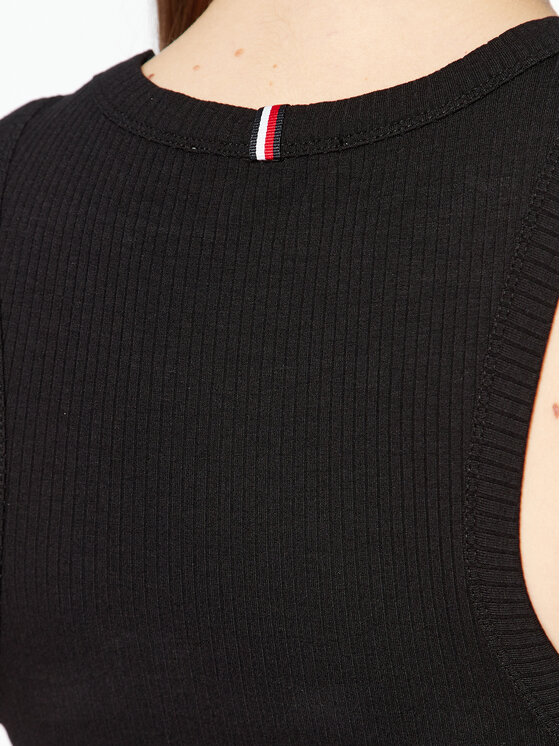 Tommy Hilfiger Tommy Hilfiger Rochie de zi WW0WW39342 Negru Regular Fit