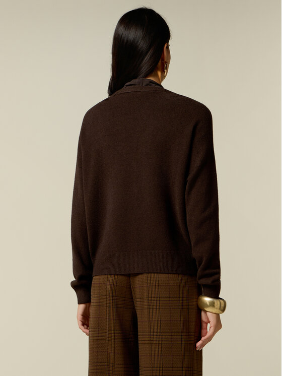 Oltre Oltre Sweter M181E002199N032 Brązowy Regular Fit