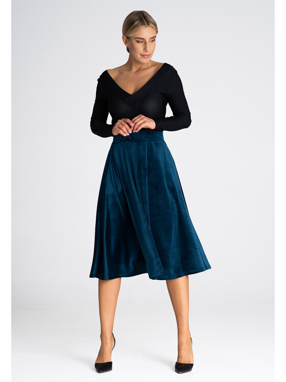 FIGL FIGL Sukňa M964 Modrá Regular Fit