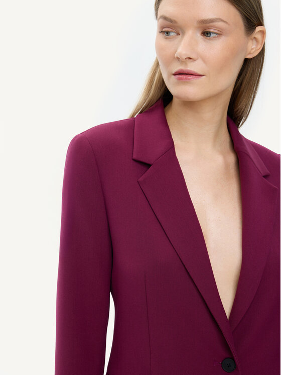 KMX KMX Marynarka 108550004 Bordowy Fitted Fit