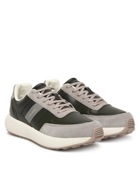 Calvin Klein Calvin Klein Sneakersy City Runner Laceup Tape Lth HM0HM02033 Černá
