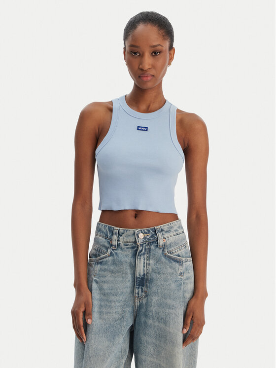 HUGO HUGO Top Baby 50511450 Světle modrá Slim Fit