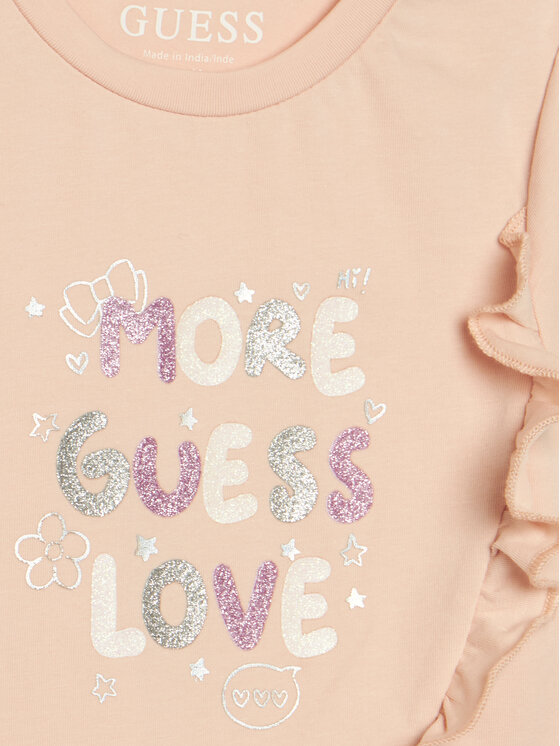 Guess Guess Sada pro miminka A6GG10 K6YW4 Světle růžová Regular Fit